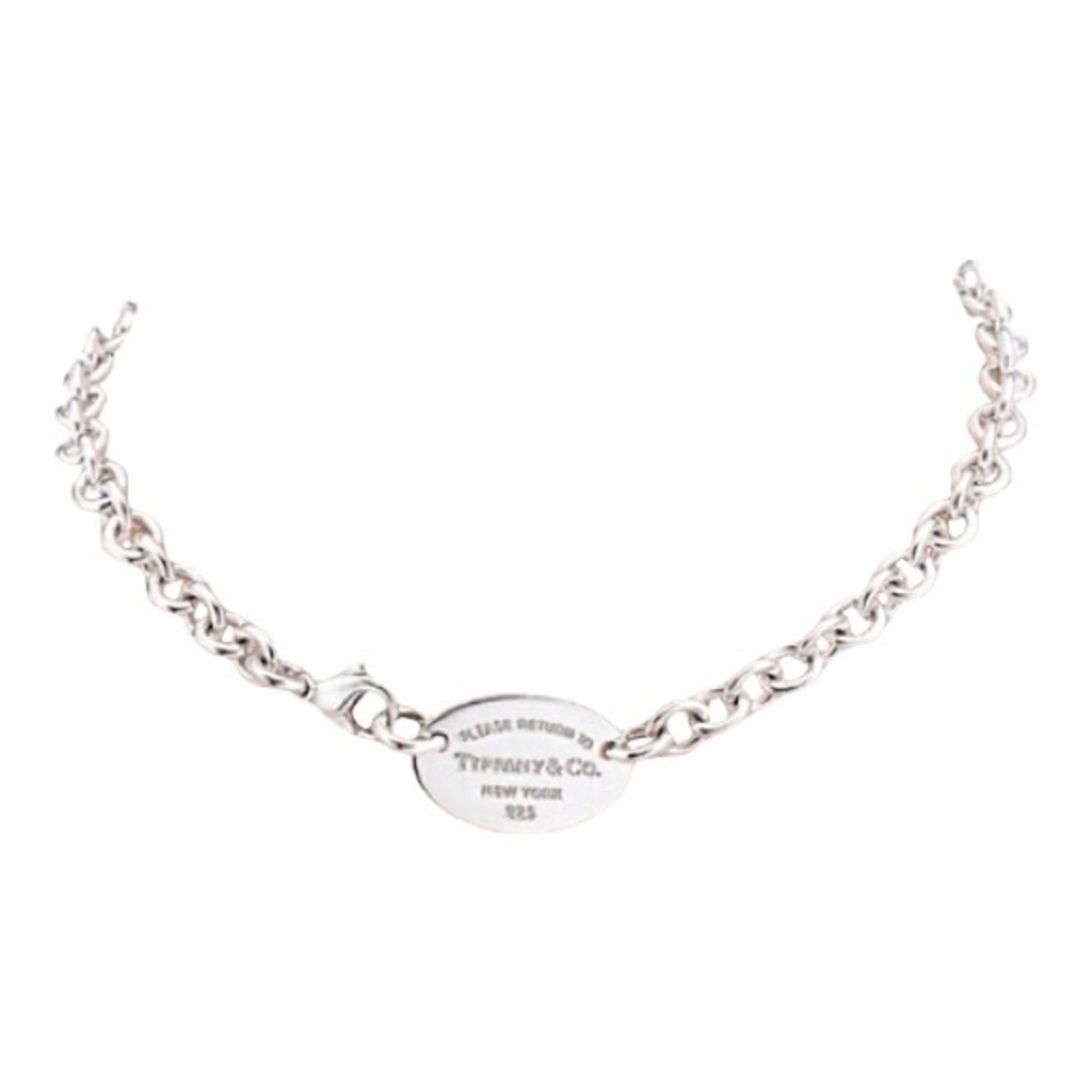 Rare TIFFANY oval tag necklace